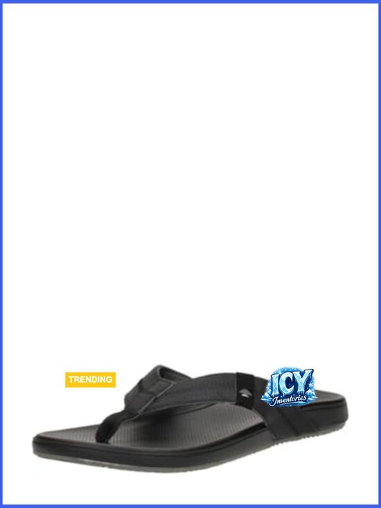 Men\'s Flip Flop Sandals with Ultra Soft Cushion Footbed, Ethylene Vinyl Acetate